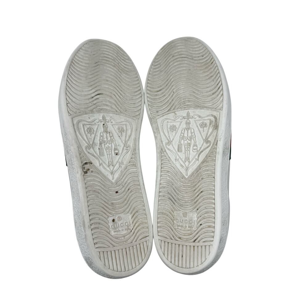 Gucci Ace Bee Sneakers White Leather Low Top EU 41 - Picture 7 of 11